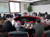 2019年4月8日东台市水务局局长王华平、集团公司农业发展部副部长程兆明以及市环保局、河长办、项目设计等相关单位人员来场，就新曹2018年度东台河北农田水系调整项目建设方案进行交流研讨